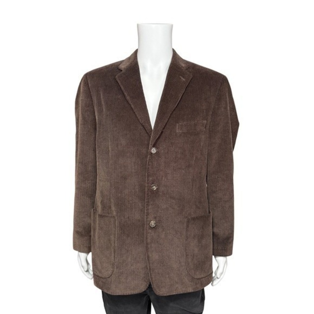 Johnston Murphy Mens Brown Corduroy‎ Blazer Jacket Size M